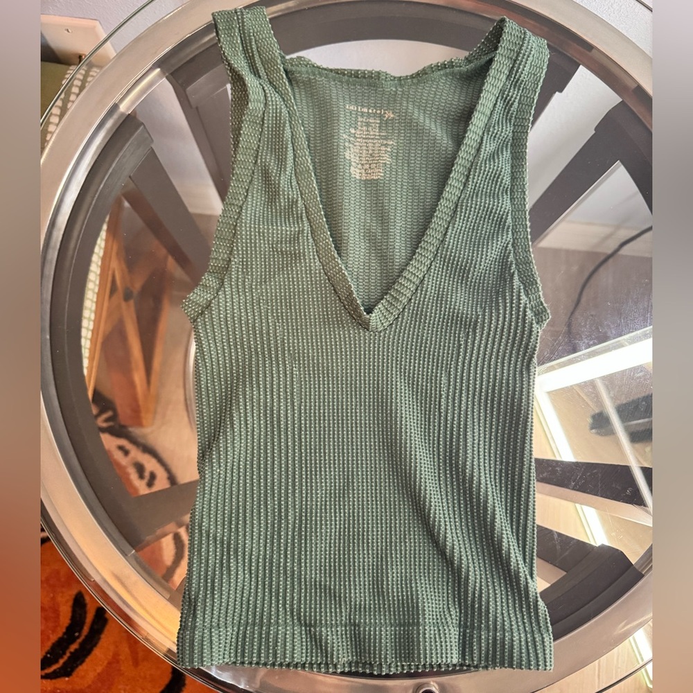 Free People Sage Waffle Knit Top